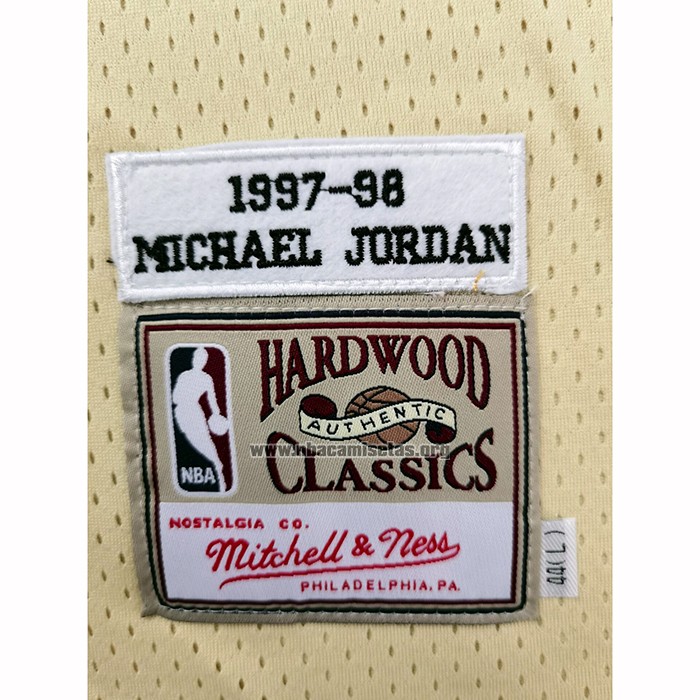 Camiseta Chicago Bulls Michael Jordan NO 23 Mitchell & Ness 1997-98 Oro